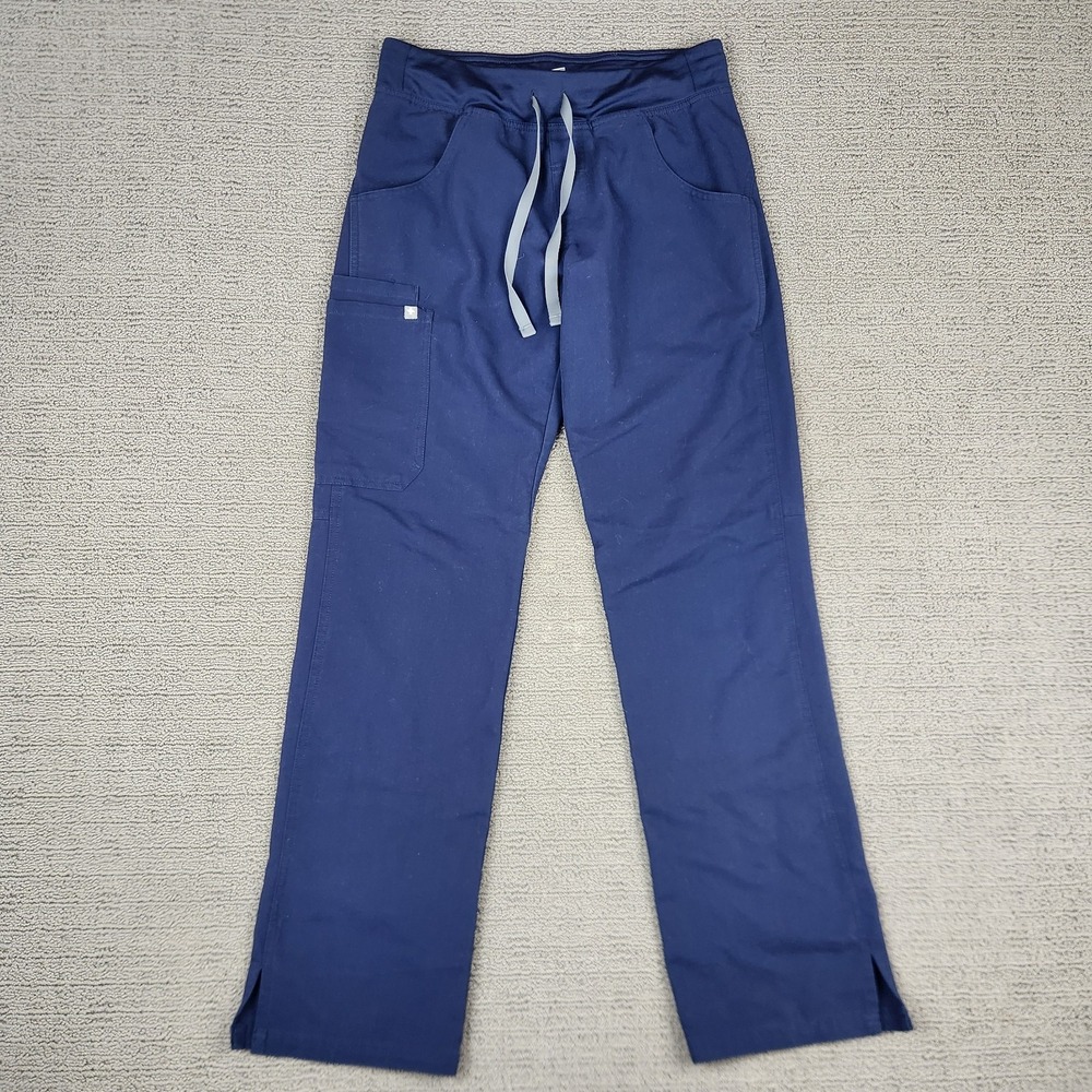 Figs Navy Blue Drawstring Scrub Pants